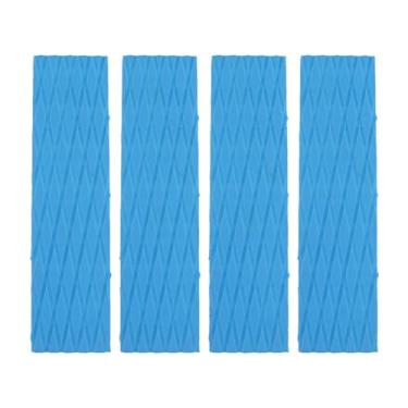 Imagem de Pegciuho 4x Almofadas de Tração para Prancha de Surfe Deck Grip Pad Antiderrapante DIY EVA Foam Boat Decking Sheet para Longboard Skate Skimboard Caiaque, Azul claro