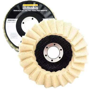 Imagem de Disco Flap Feltro para Polimento 4.1/2 Pol. Aço Inox Alumínio - Starfe