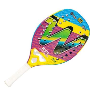Imagem de Raquete de Beach Tennis Wave Super Touch Amarelo e Roxo Carbono 3k, Su