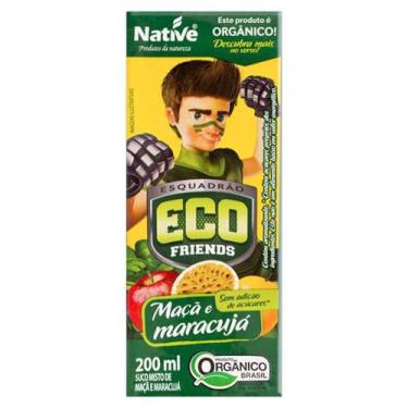 Imagem de Suco de Maçã e Maracujá Orgânico Esquadrão EcoFriends Native 200ml