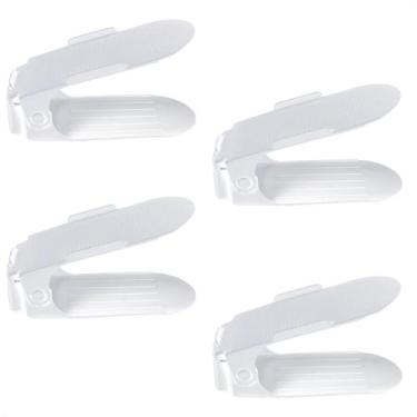 Imagem de Kit 4 Organizadores Sapatos Reforçado Regulagem Transparente - 123 Org