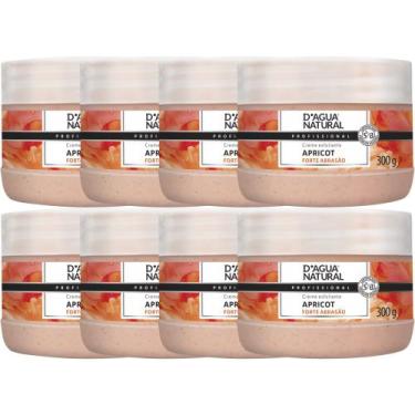 Imagem de 8 Cremes Esfoliante Forte Abrasão Apricot 300g Dágua Natural - D'Água 