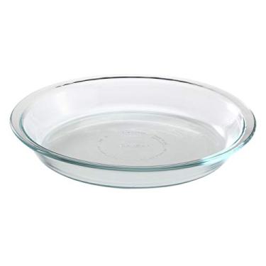 Imagem de Prato de torta de vidro Pyrex para assar 23 x 3 cm, pacote com 2 - transparente - Pyrex genuíno original - Feito nos EUA