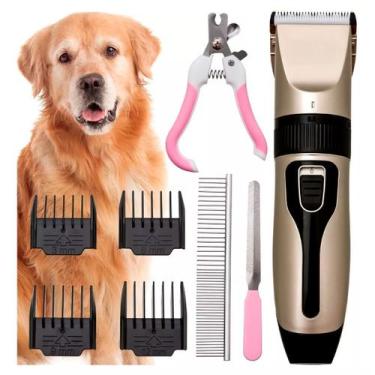 Imagem de Kit Máquina De Tosa Profissional Pet Caes Gatos Cachorro - BELLATOR