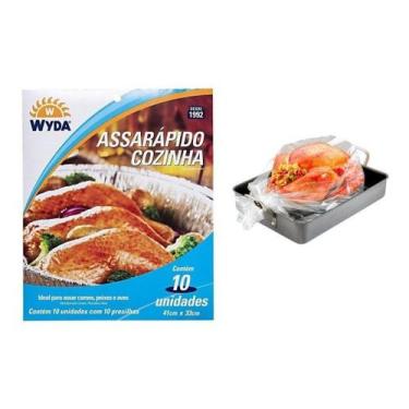 Imagem de Kit 5x Saco Assa Rápido Wyda 41x33 Para Assados Wyda Leve 5, Assarápid