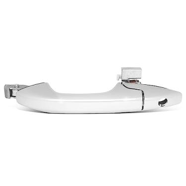 Imagem de DNA MOTORING Maçaneta externa dianteira esquerda compatível com Honda Accord Crosstour 10-15, com buraco de fechadura, cromado, OEM-DHO-01114