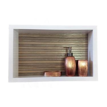 Imagem de Nicho Banheiro Porcelanato/cerâmica 50x30x10  Borda Alumíno - PHZ, Mad
