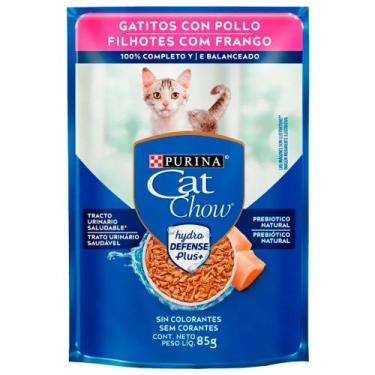Imagem de Ração Úmida Sachê Cat Chow para Gatos Filhotes Sabor Frango 85g - PURI