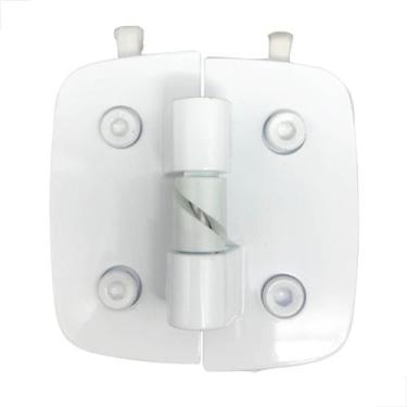 Imagem de Dobradiça Automática Dupla V/v Para Vidro Esquerdo 1129 Bco - Glasspeç