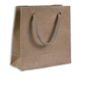Imagem de 100 Sacolinhas De Papel Kraft 10x10x04 Pp - Ideal Para Bijouterias - I