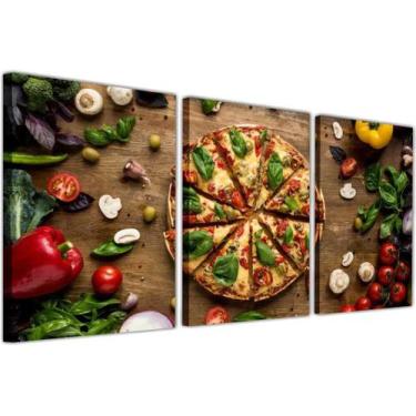 Imagem de Quadro Tela Canvas Gourmet Pizza Pizzarias Restaurantes Food Decorar -