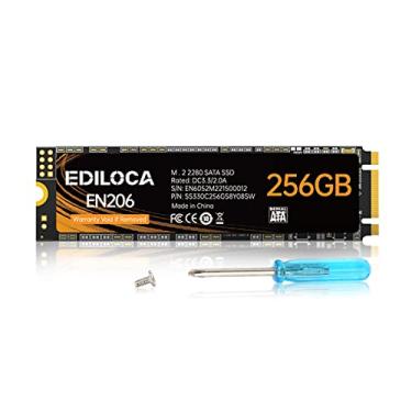 Imagem de Ediloca EN206 256GB 3D NAND TLC M.2 SSD, M.2 2280 SATA III 6Gb/s SSD interno, velocidade de leitura/gravação de até 550/460 MB/s, compatível com Ultrabooks, tablets e mini PCs