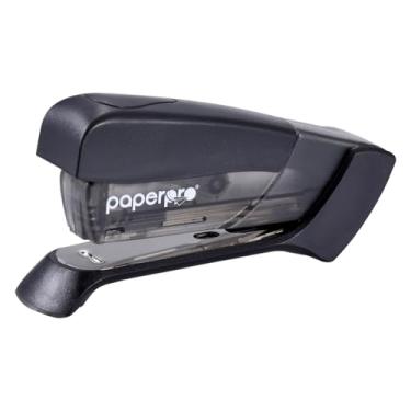 Imagem de PaperPro Grampeador de mesa clássico compacto, capacidade para 15 folhas, sem esforço, um dedo, grampeamento 80% mais fácil, preto