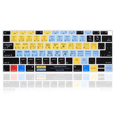 Imagem de MMDW Capa para teclado Serato Scratch Live Shortcuts de silicone inglês para MacBook Air 13 com tela retina e Touch ID 2020 2019 2018 modelo A1932 película protetora de teclado (EUA e UE)