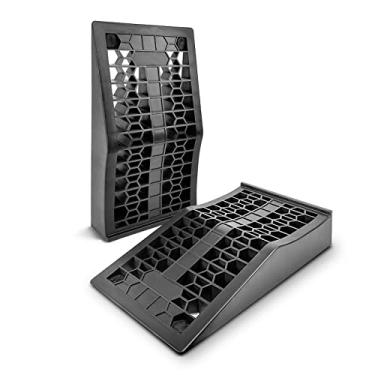 Imagem de ROBLOCK Rampas de Carro para Elevador e Manutenção de Veículos, Rampas de Carro Portáteis de Baixo Perfil para Garagem, Rampas de Pneus Resistentes para Carros de Chassi Baixo e Macaco de Suporte, 17,