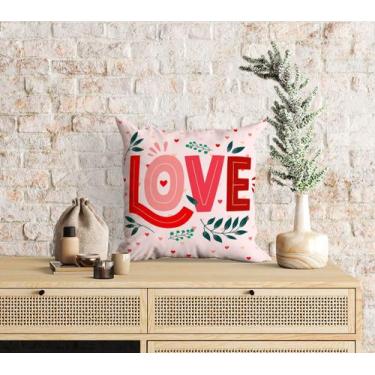 Imagem de Almofada com enchimento Love Rosa Corações - Core Decore