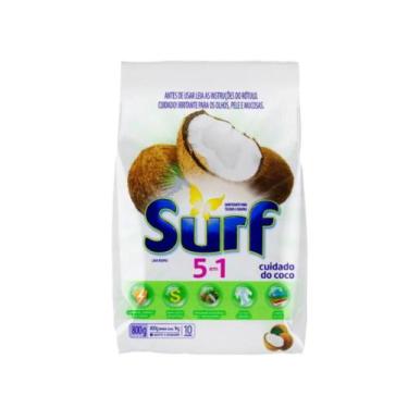 Imagem de Sabão em Pó Cuidado do Coco 5 em 1 Surf 800g