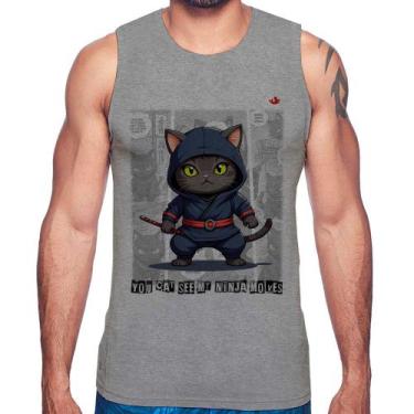 Imagem de Regata You cat see my ninja moves - Foca na Moda, Cinza, GGG