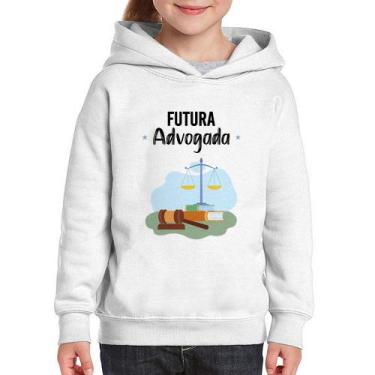 Imagem de Moletom Infantil Futura Advogada - Foca na Moda, Branco, 4