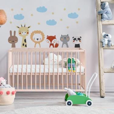 Imagem de Adesivo de Parede Infantil Animais Fantoches Cobre 1m² - Quartinhos