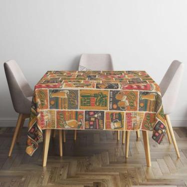 Imagem de Toalha De Mesa Reatangular Impermeavel Termica 1,80 x 1,40m Estampa Be