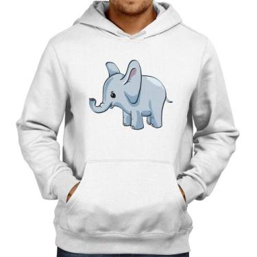Imagem de Moletom Elefante Bebê - Foca na Moda, Branco, M