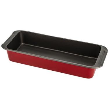 Imagem de Assadeira e Travessa de Alumínio Antiaderente 38x15 Vermelha - Weck