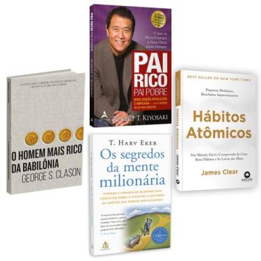 Imagem de Kit 4livros, Pai Rico, Pai Pobre + O Homem Mais Rico da Babilônia + Os