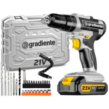 Imagem de Furadeira Parafusadeira Bateria 21v Gradiente Profissional
