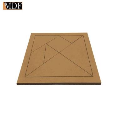 Imagem de Kit 3 Quebra Cabeça Chinês Tangram Geométrico 18 Cm Mdf Madeira - ATAC