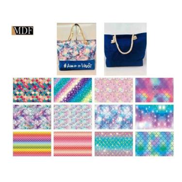 Imagem de Bolsa Praia Bolsinha Brinde Estampa com Brilho Vários Modelos - ATACAD