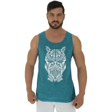 Imagem de Regata Clássica Masculina MXD Conceito Coruja, Azul petróleo, Azul, P