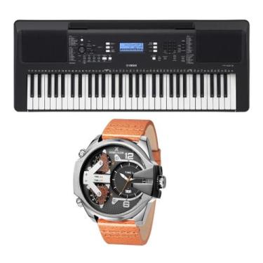 Imagem de Kit Teclado Yamaha Arranjador PSR E373  e Relógio Dk11232-2