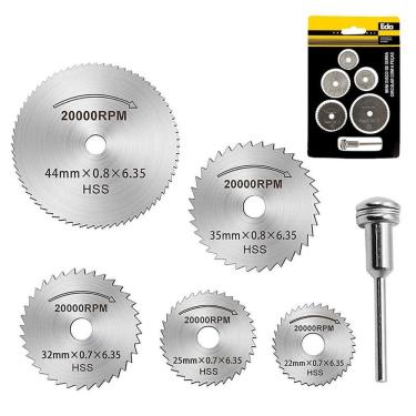 Imagem de Kit 5 Discos Lâmina Serra Para Micro Retífica Corte Madeira