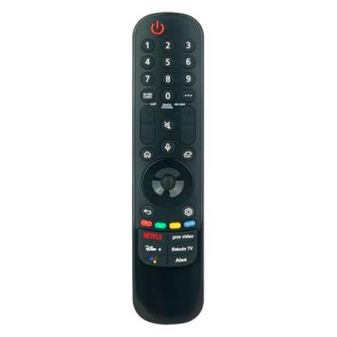Imagem de Controle remoto de TV de substituição por voz compatível com Smart TVs LG OLED48C2AUA OLED55A2PUA 65UN7000PUD 55UQ7570PUJ OLED55A2AUA 43UQ9000PUD OLED77Z2PUA 75NANO80AQA 75QNED80AQA 50NANANANO75UQ. A