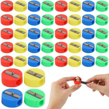 Imagem de 1200 apontadores de lápis a granel, mini apontador de lápis portátil, apontador de giz de cera manual, material escolar de escritório, mini apontador de lápis para bolsas de brindes, prêmios de sala