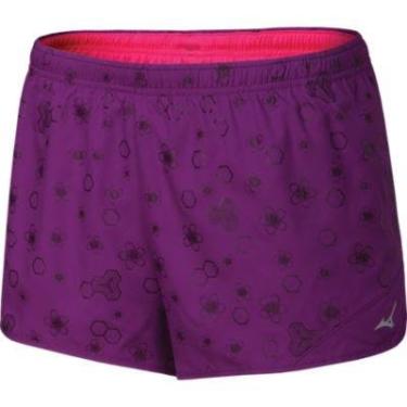 Imagem de Mizuno Short feminino de corrida Drylite Maverick, médio, roxo mágico/beterraba