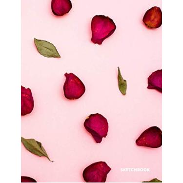 Imagem de SKETCHBOOK: Beautiful ROSE Art Cover - BLANK SKETCH DRAWING COLORING DOODLE BOOK - Premium Laminate Soft Cover - School, Work, Creative Play! - 120 Pages - Large 8.5X11 inch - Vol 13
