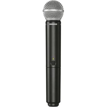 Imagem de Shure Transmissor portátil BLX2/SM58 com cápsula de microfone vocal SM58 - para uso com sistemas de microfone sem fio BLX, receptor vendido separadamente | Banda H9 (BLX2/SM58=-H9)