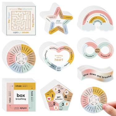 Imagem de Libima 72 peças adesivos sensoriais de ansiedade adesivos texturizados ansiedade adesivos fidget adesivos de atenção plena suprimentos para conselheiros escolares itens sensoriais para adultos alívio