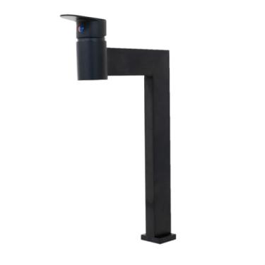 Imagem de Torneira Black Misturador Monocomando Bica Alta Para Banheiro Água Quente e Fria Latão Bancada