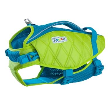Imagem de Outward Hound Colete salva-vidas para cães Standley Sportley, colete salva-vidas Ripstop de alto desempenho para natação, passeios de barco e segurança na água, PP, verde
