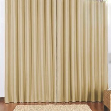 Imagem de Cortina 3 Mts Sala Quarto Escritório Blackout Original para Trilho Suisso - Avelã