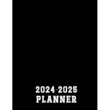 Imagem de 2024-2025 Planner: Two Year Monthly Planning Time Management Book with Notes | 24 Months Organizer | 8.5x11in | Simple Black Cover Design For Men