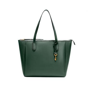 Imagem de BRASS TACKS Leathercraft Bolsas Femininas, Bolsa de Ombro Verde Escuro para Mulher, Tote Bag Couro PU para Notebook 15" - Trabalho, Faculdade, Viagem e Compras