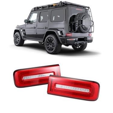 Imagem de BINB ROAD 2 peças de luzes traseiras LED 4639068100 4638201964 4638202064 compatível com Mercedes-Benz AMG G55 G65 G500 G550 W463, lente vermelha