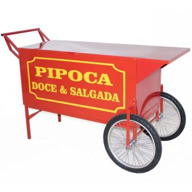Imagem de Carrinho de pipoca retrô Para 2 pipoqueiras elétrica sem máquinas pipoca Mod 4280