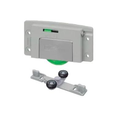 Imagem de Porta de Correr Al 58 Com Guia Auto Ajustável Rodízio PU GA07