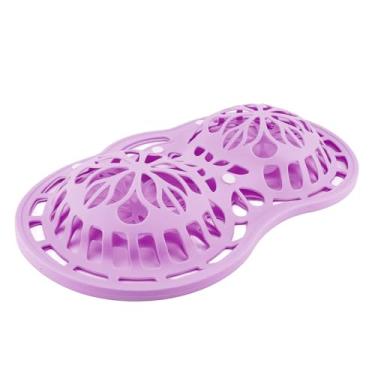 Imagem de Sacos de Lavagem de sutiã, Saco de Secador de Protetor de Roupa Interior Com Botões de Pressão para Máquina de Lavar Roupa A A 36D Sacos de Lingerie de Silicone (Roxo)