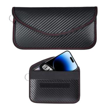 Imagem de Yourkar Bolsa Faraday para chaves de carro, bloqueio de sinal RFID Faraday, bolsa protetora antifurto (grande)